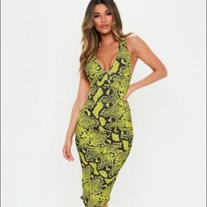 Snake Print Midi Dress